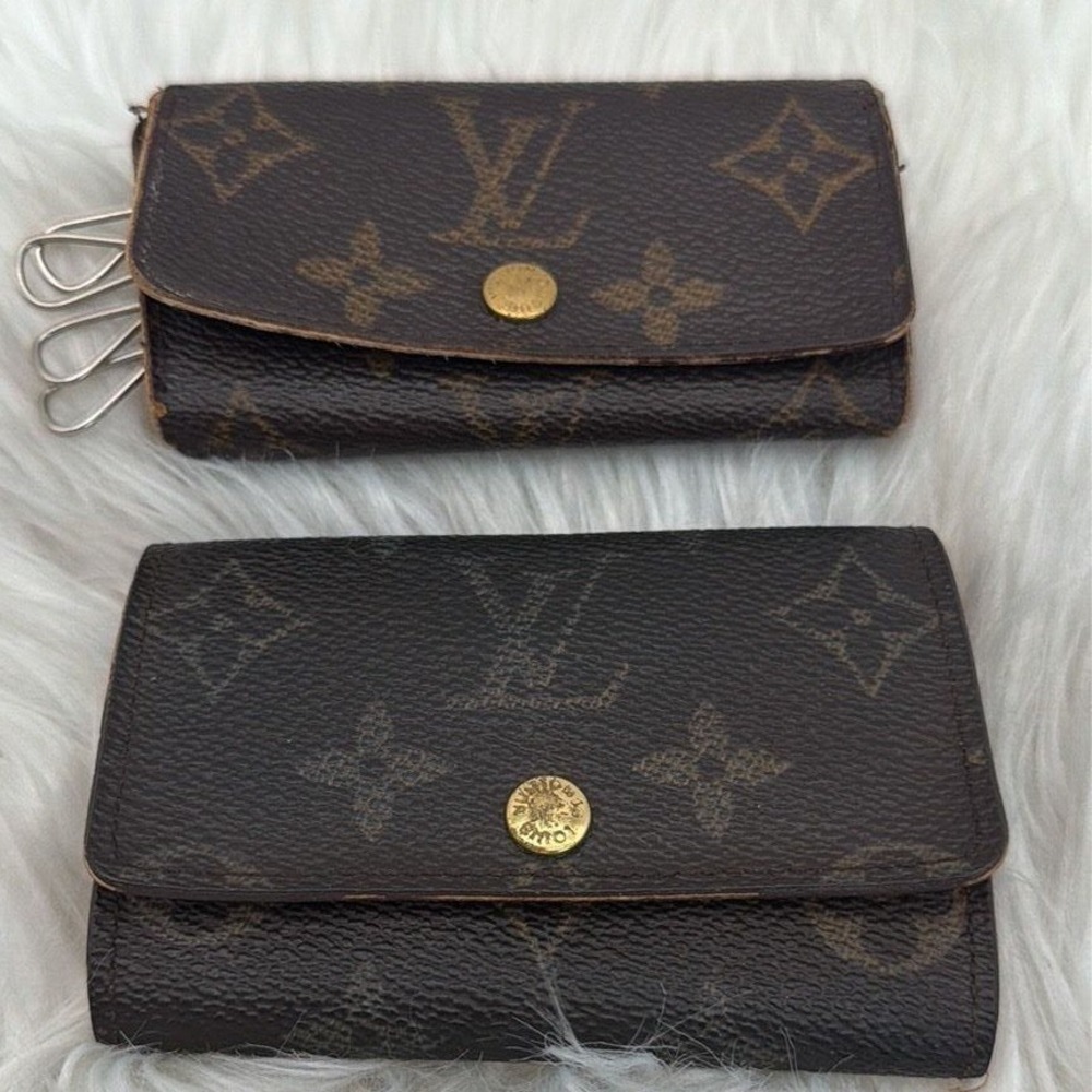 Authentic Louis Vuitton Monogram Wallet &‎ 6 Key Holder Bundle Vintage - Picture 7 of 16